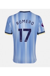 Tottenham Hotspur Cristian Romero #17 Jalkapallovaatteet Vieraspaita 2024-25 Lyhythihainen